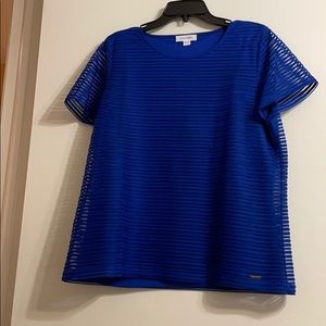 Short sleeve sapphire blue shirt